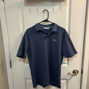 Black Clover BC Polo Shirt Men’s Large Blue Performance Golf Short Sleeve